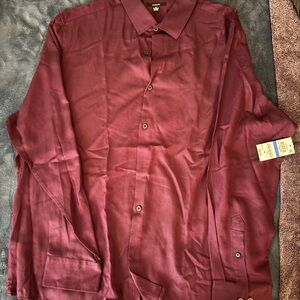 Alfani Men's Burgundy Shirt